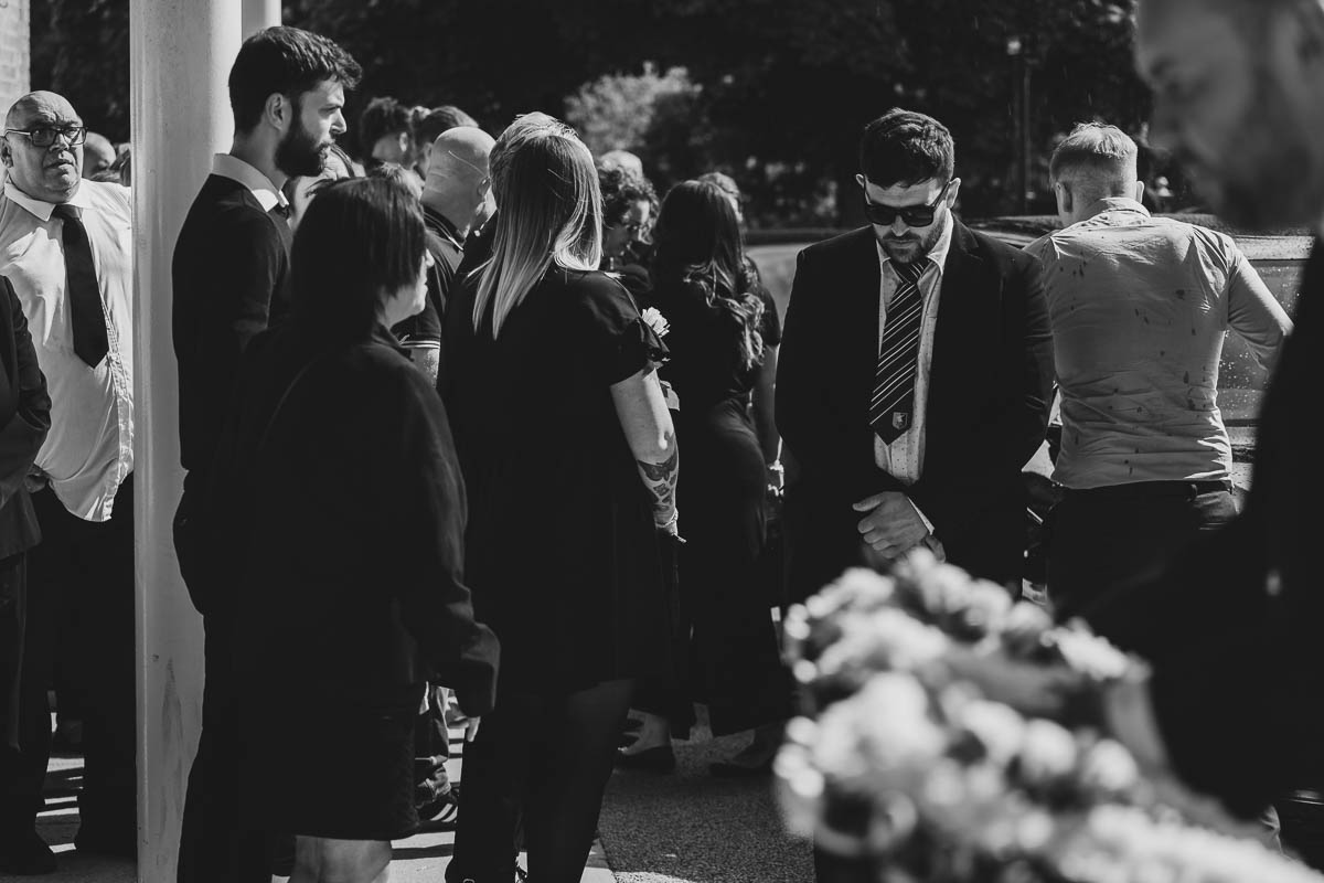 Gathering of friends and family in rememberance