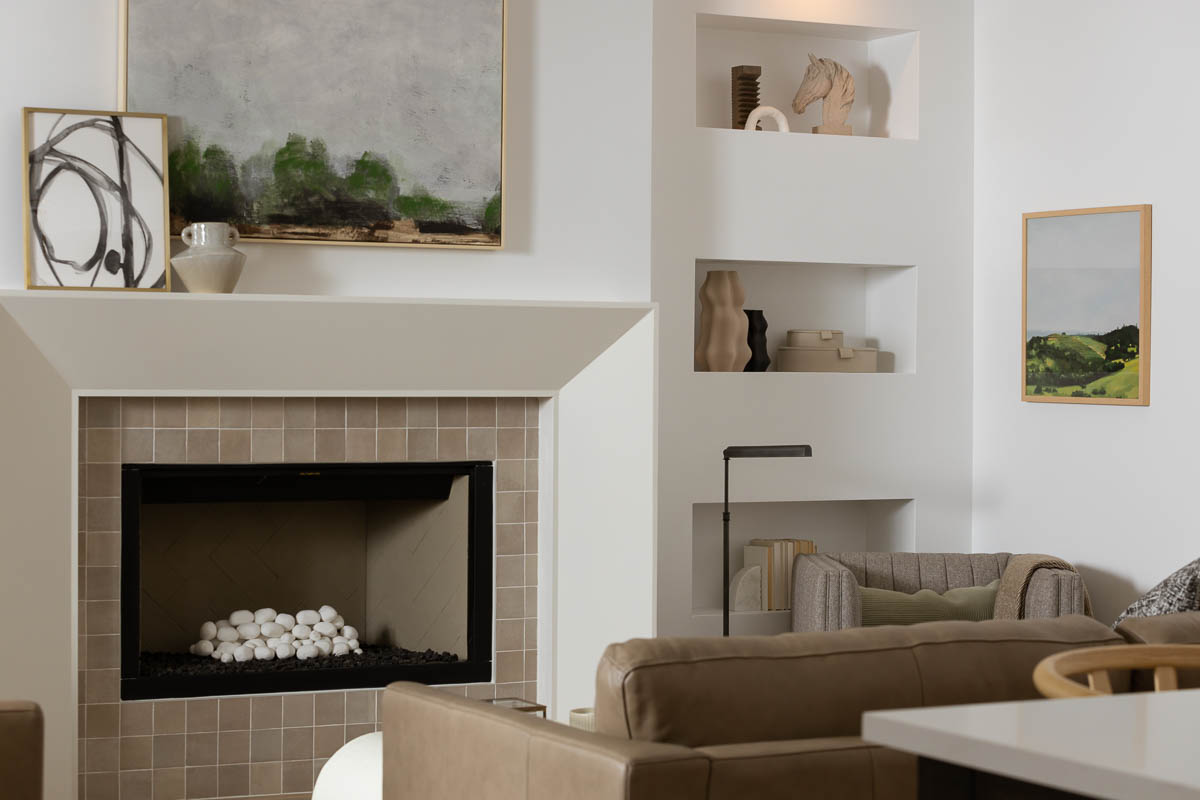 Fireplace surround tile