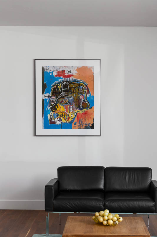 Contemporary art in living room