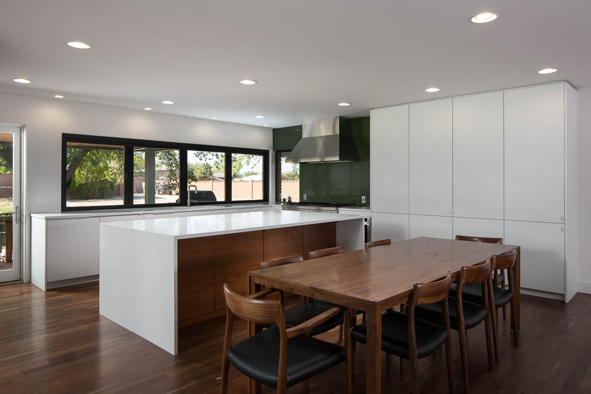 Modern clean white kitchen